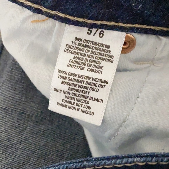 Aeropostale Dark Wash Cuffed Hem Bermuda Shorts - Picture 8 of 9